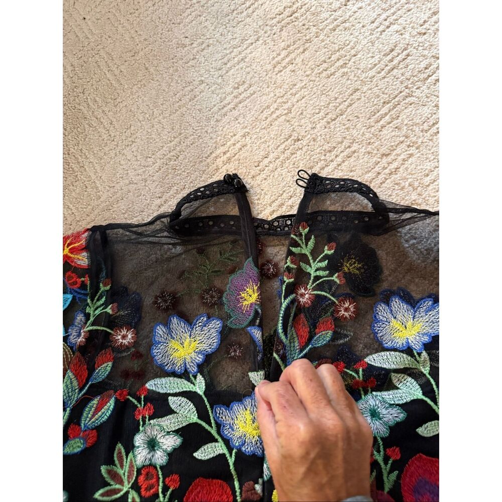 NWOT Anthropologie Vone Janine Embroidered Midi Dress - Picture 9 of 10